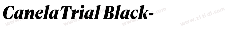 CanelaTrial Black字体转换